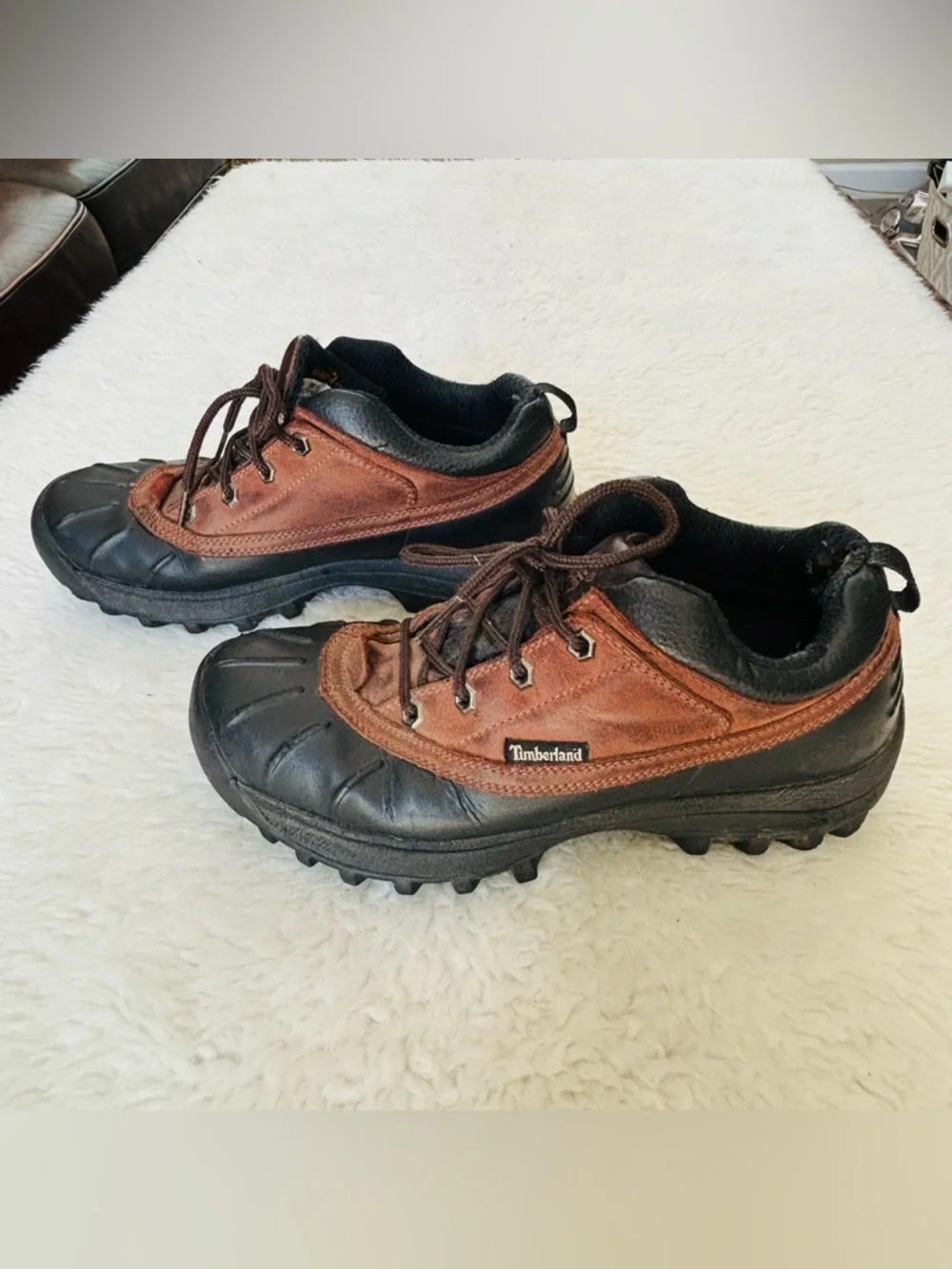 Timberland Brown and Black Genuine leather Lace-Up Chukka Boots Size 9 M